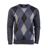 Argyle Ballantrae Jumper Crew Neck Blue Melange