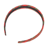 25Mm Tartan Headband Red