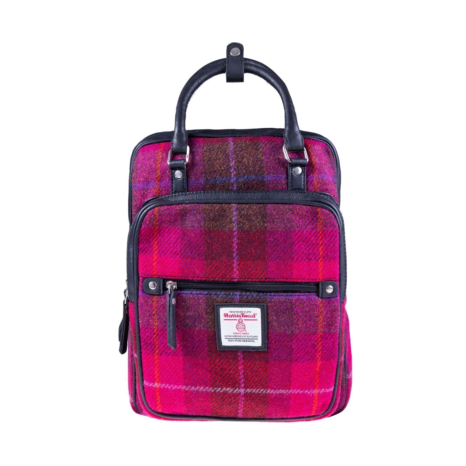 Ht Leather Large Backpack Cerise Check / Black