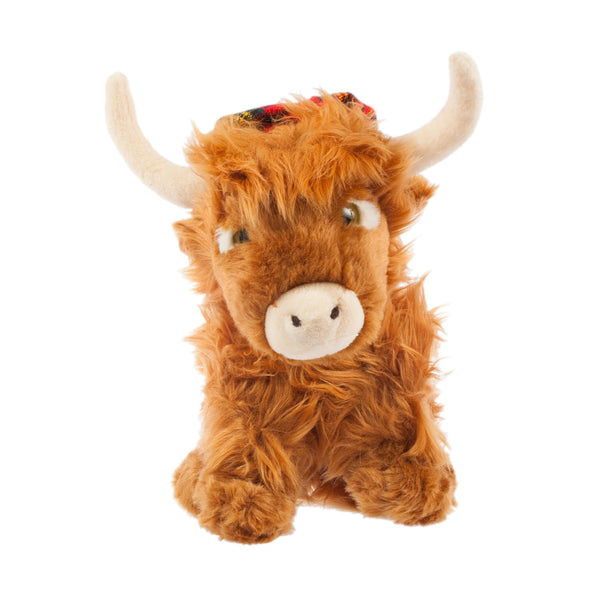 Highland Cow With Tartan Hat