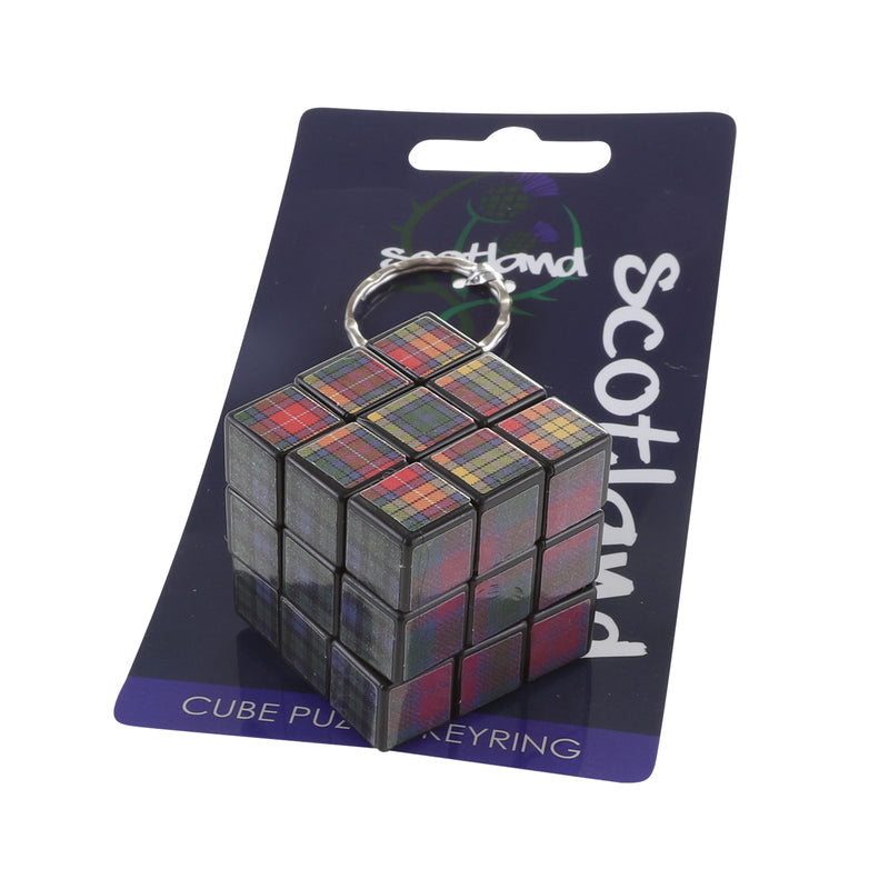 Tartan Puzzle Cube Keyring