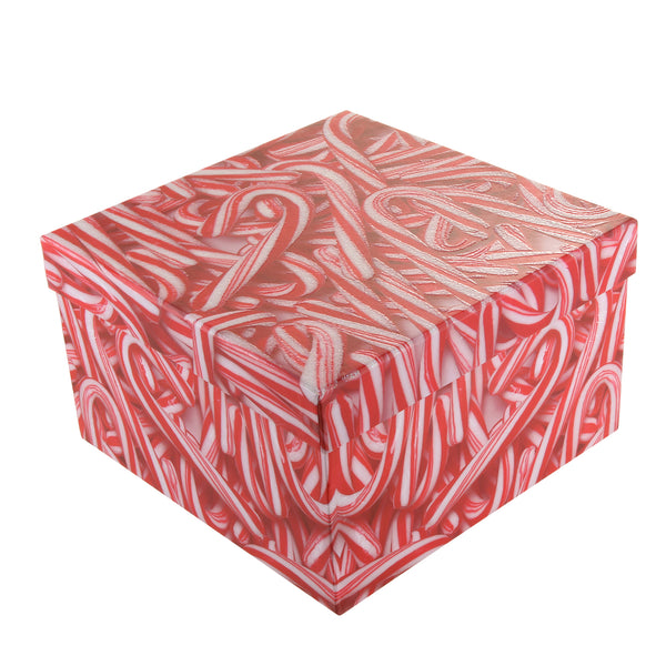 Indivdual Candy Cane Squ Box