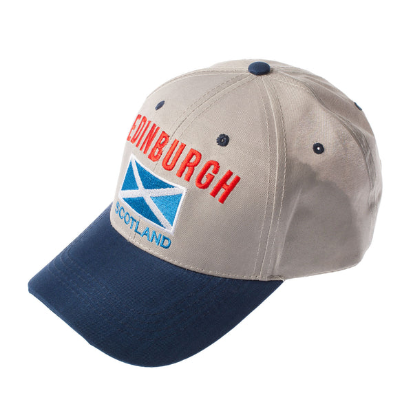 3D Edinburgh / Saltire Scotland Baseball Cap - Grey
