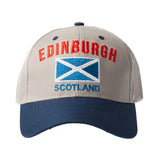 3D Edinburgh / Saltire Scotland Baseball Cap - Grey