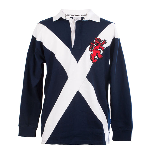 Kids L/S Saltire No 8 Rugby Shirt
