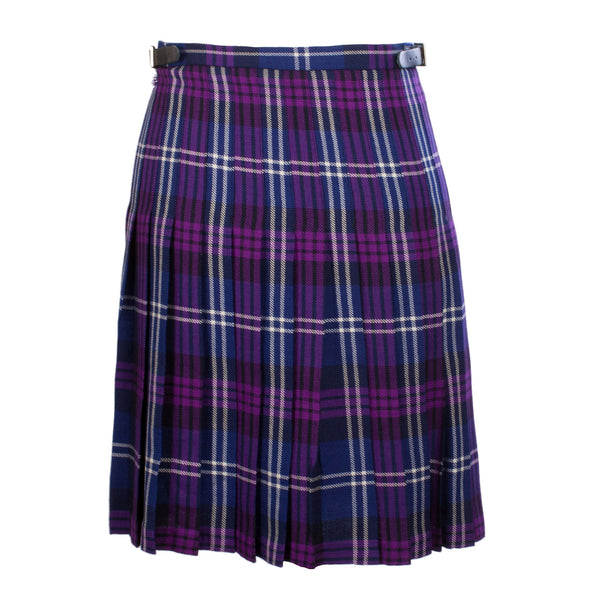 Ladies Knee Length Tartan Kilted Skirt Heritage Of Scotland