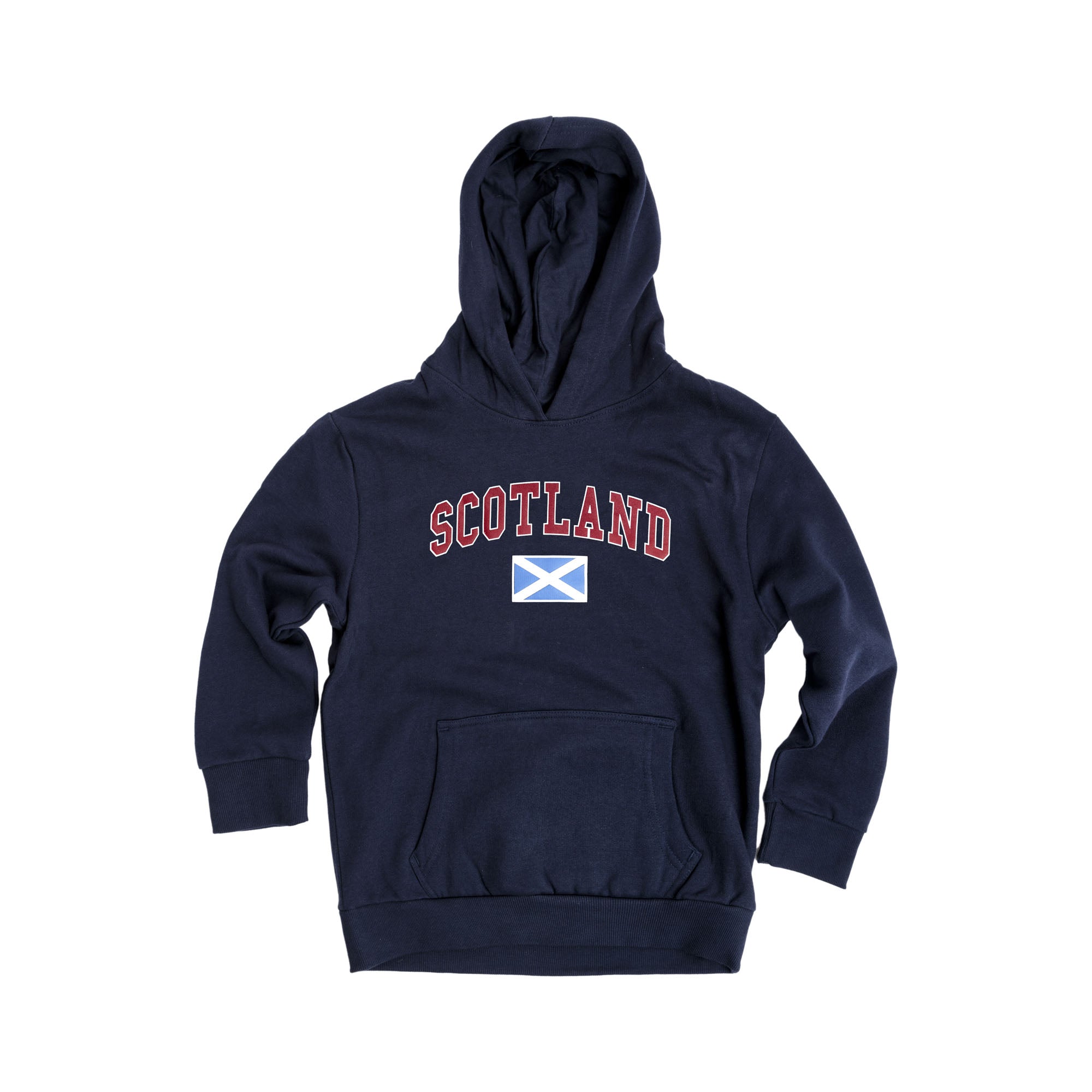 Kids Scotland Harvard Print Hooded Top