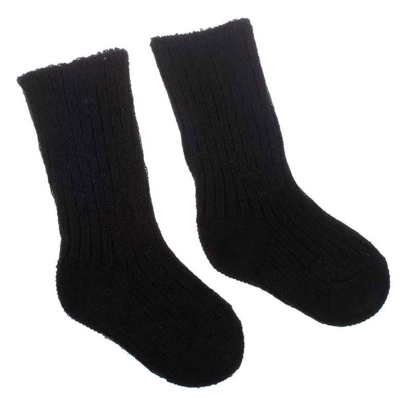 Babies Plain Kilt Socks Plain Black