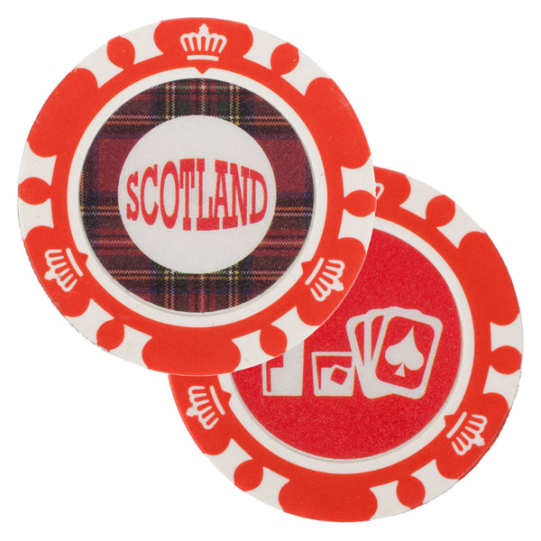 Poker Chip - I Was Here Red Whisky Tartan