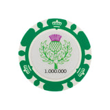 Poker Chip - I Was Here Green Thistle Tartan