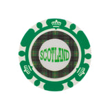 Poker Chip - I Was Here Green Thistle Tartan