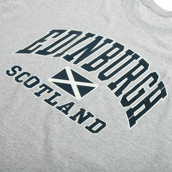 Edinburgh Harvard Print T-Shirt Sports Grey