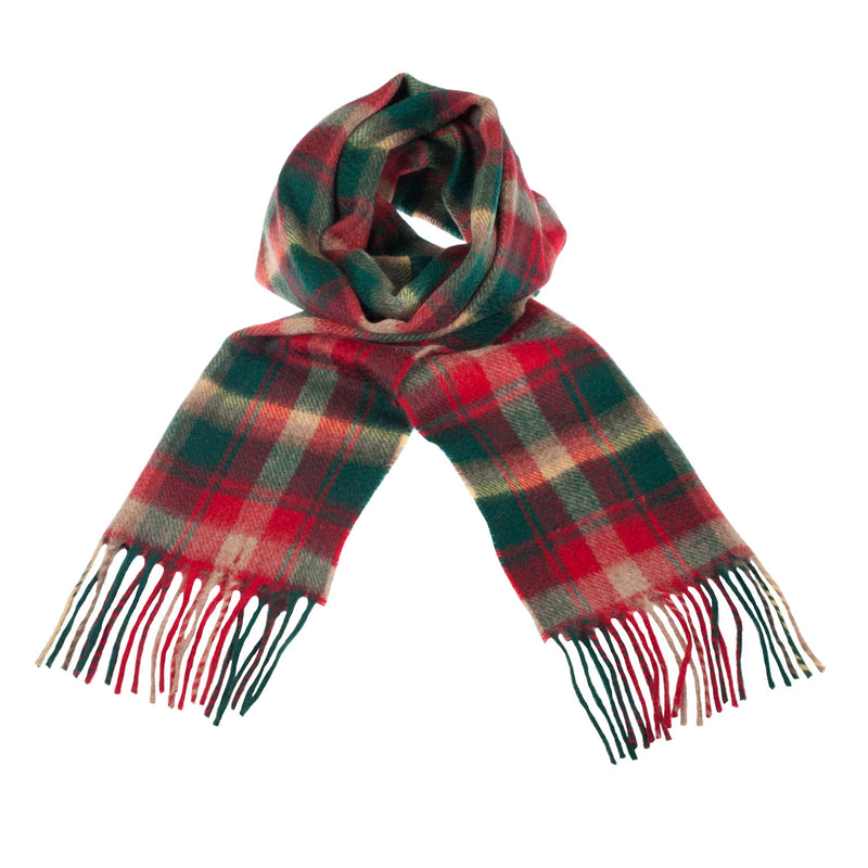 100% Cashmere Scarf Made In Scotland Dark Maple