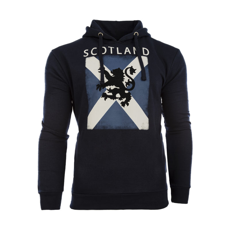 Distressed Saltire Lion Hooded Top