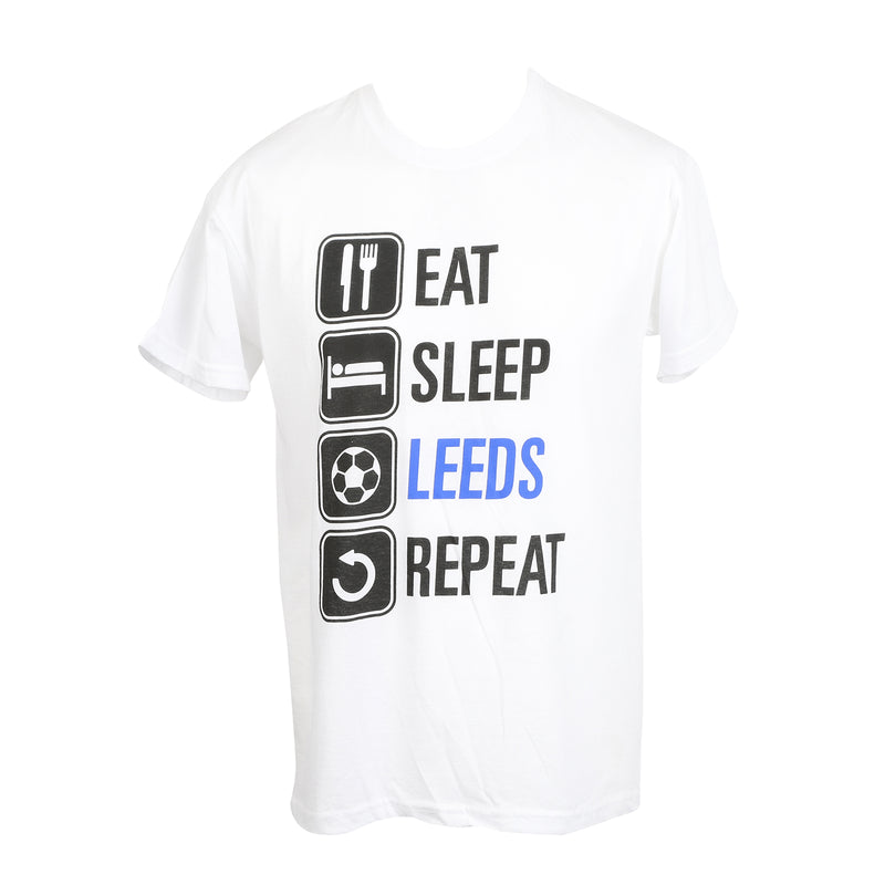 (D) Eat Sleep Leeds Repeat Tshirt