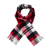 Cashmere Blend Tartan Scarf Exploded Red