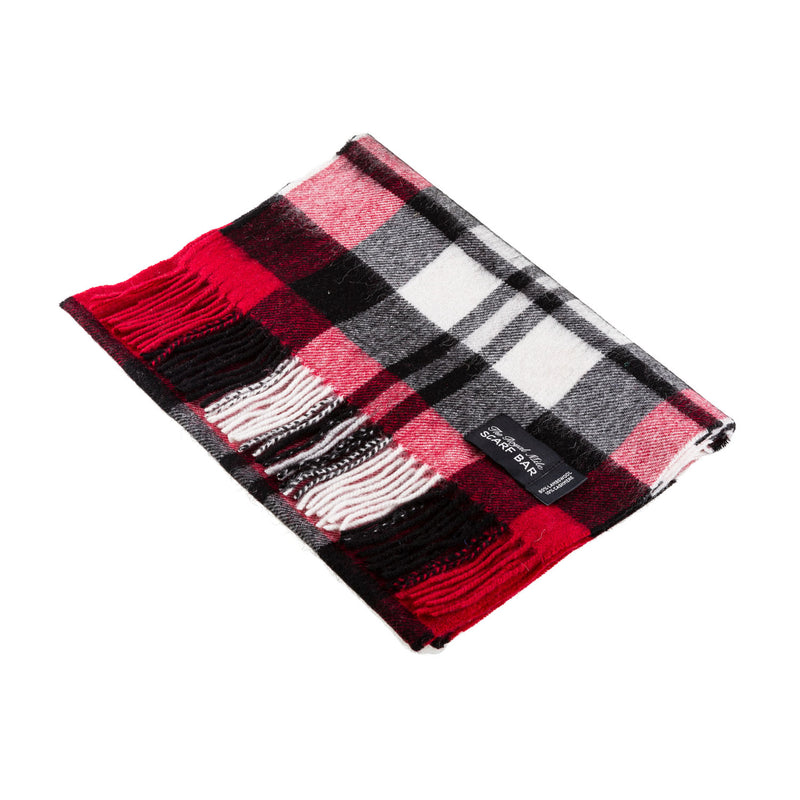 Cashmere Blend Tartan Scarf Exploded Red