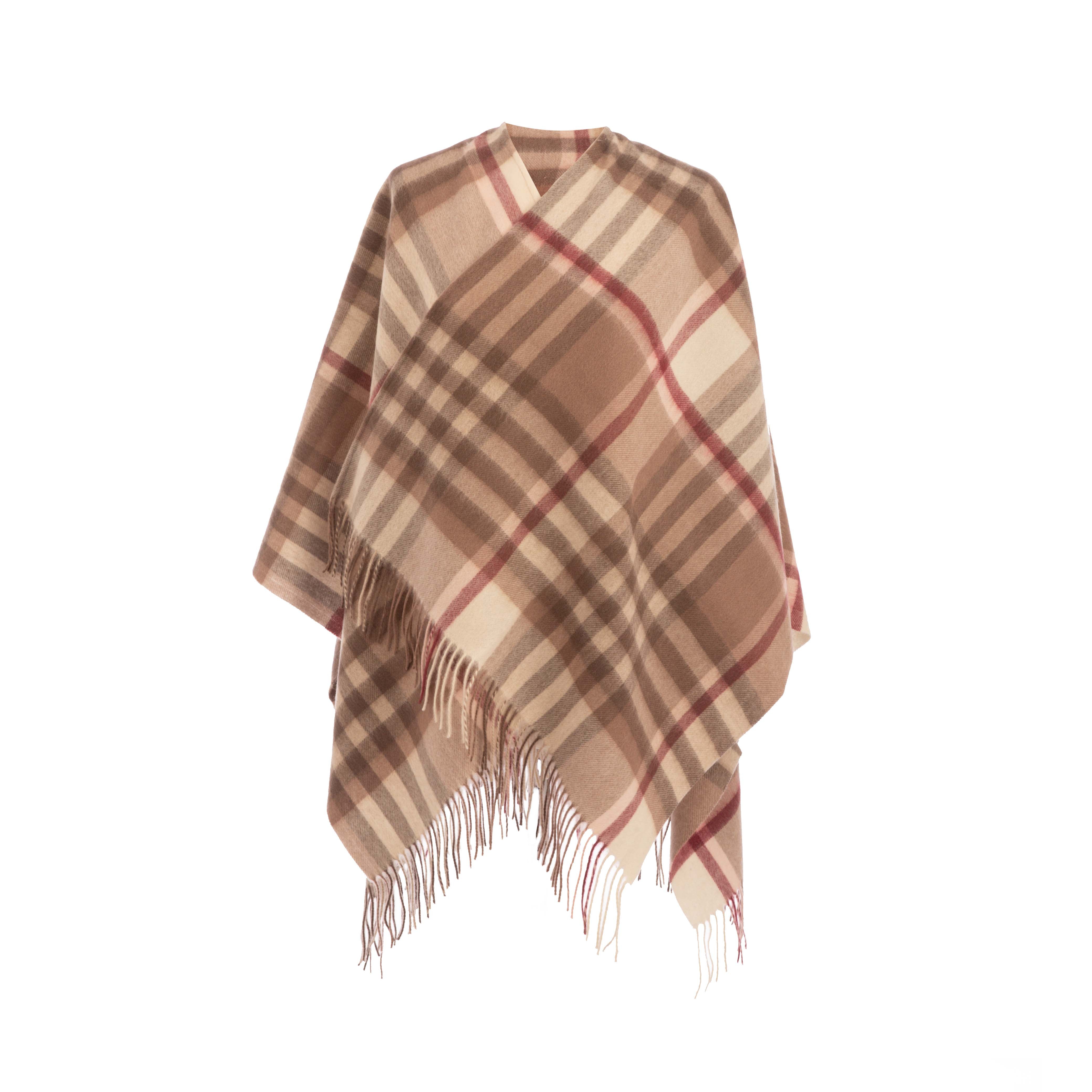 Mini Me Children’s Cape Edinburgh Lambswool Chequer Shrimp (24530)