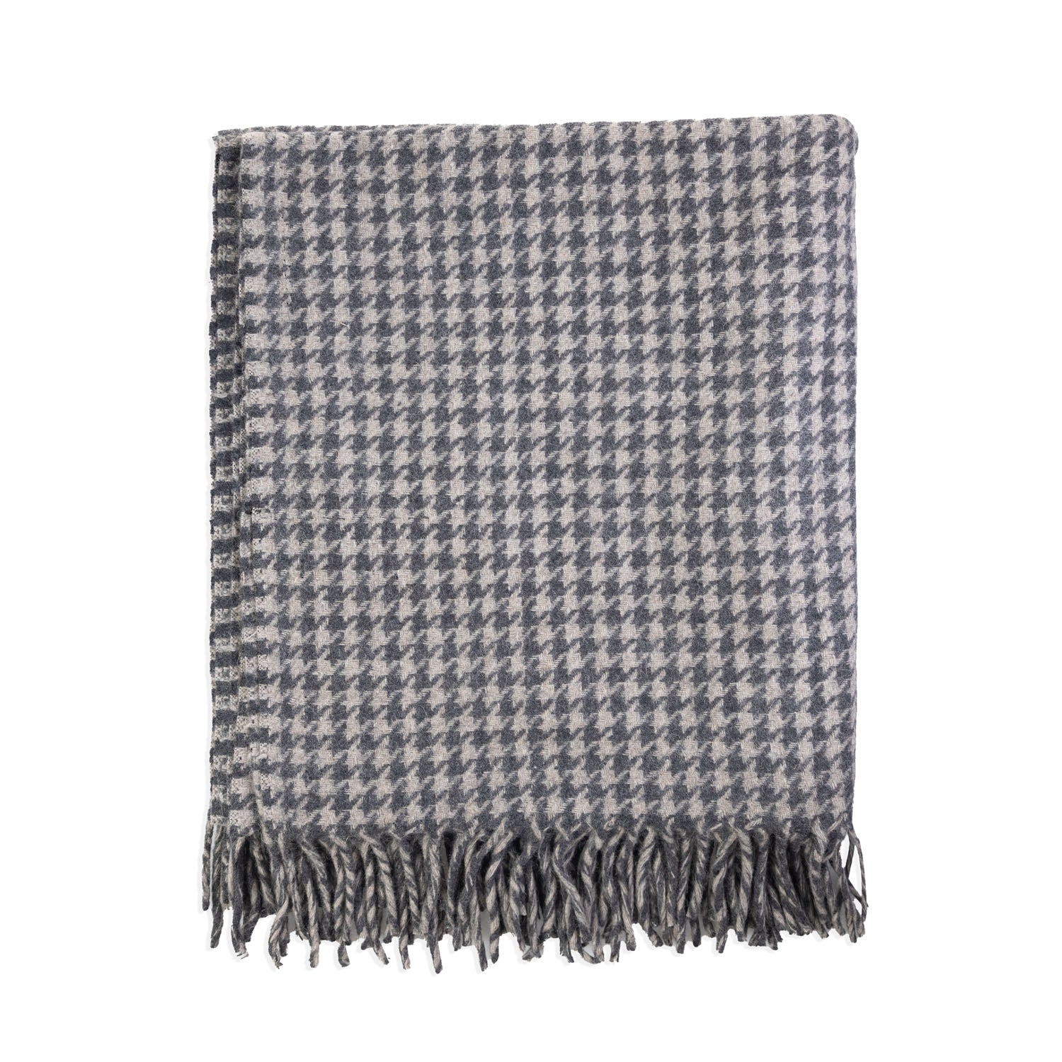 Houndstooth Blanket Natural Mid
