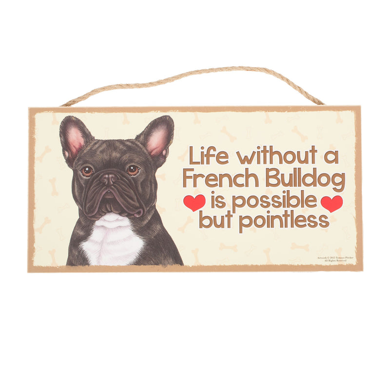 Pet Plaque French Bulldog Black And White