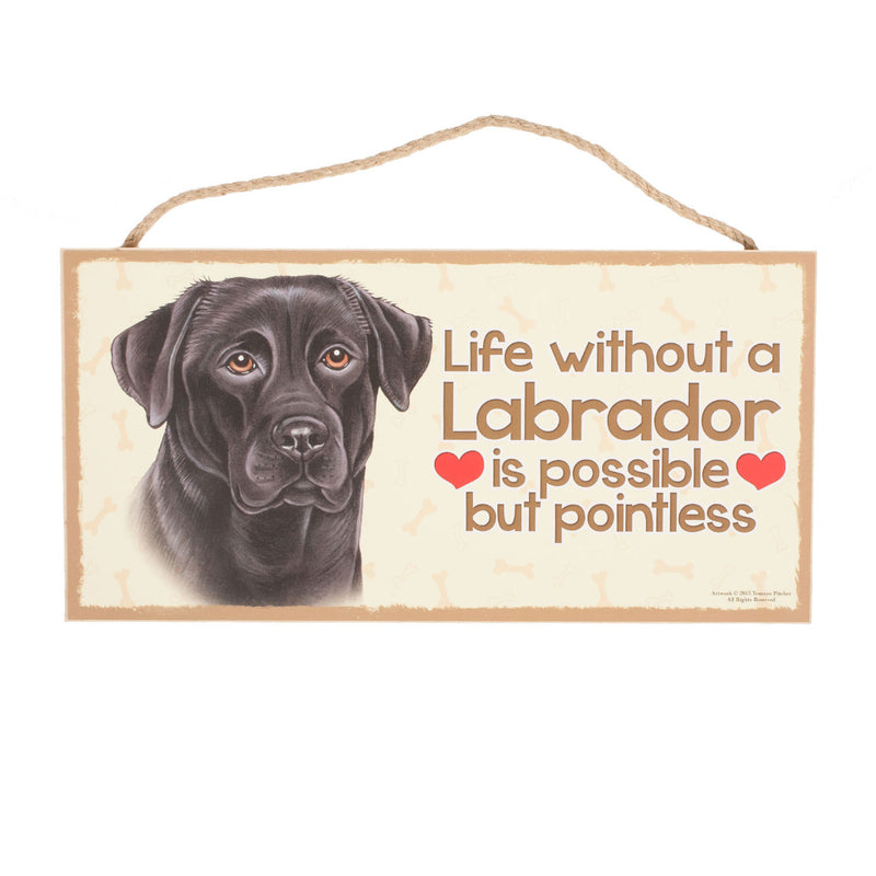 Pet Plaque Labrador Black