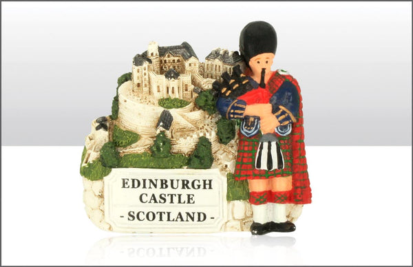 Piper And Edinburgh Castle Magnet