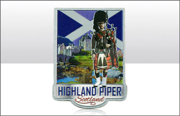 Highland Piper Foil Stamped Magnet
