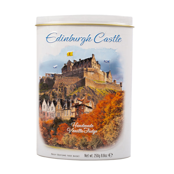 Handmade Vanilla Fudge - 250G Edinburgh Castle Tin