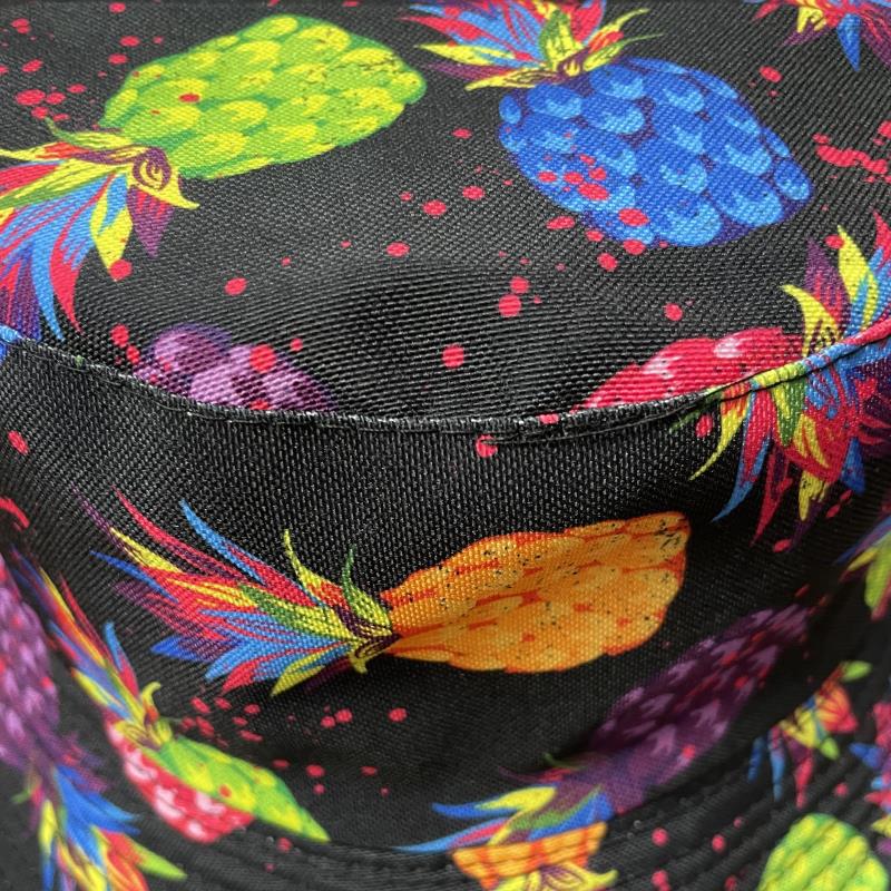 Fashion Bucket Hat Black | Multicolour Pineapples