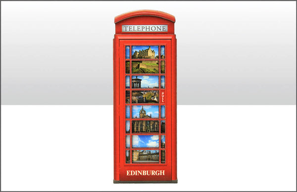 Edinburgh Telephone Box Wood Magnet