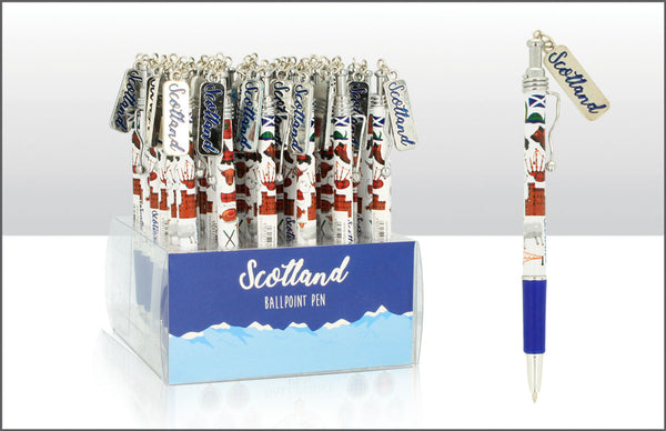 Scotland Icons Wavy Clip Charm Pen