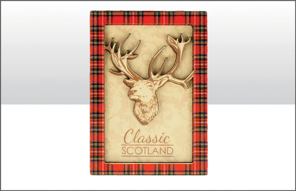 Classic Scotland Stag Wood Magnet