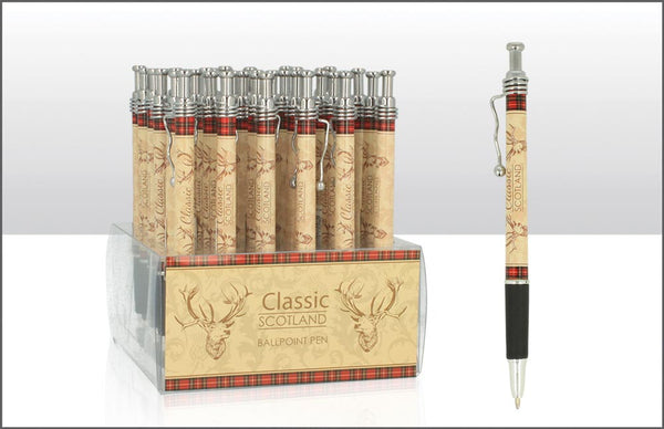 Classic Scotland Stag Wavy Clip Pen