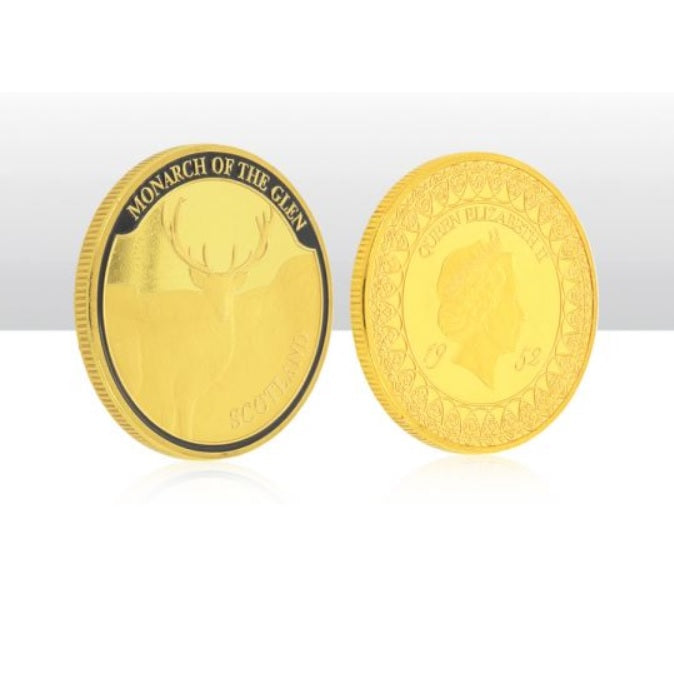 Stag & Thistle 40Mm Gold Coin