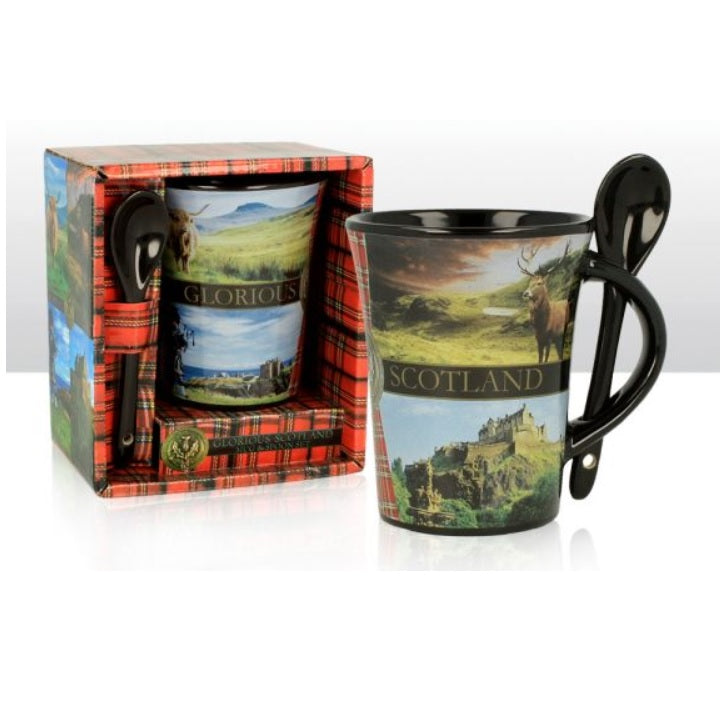 Glorious Scotland Mug & Spoon Set