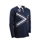 Gents L/S Saltire Red Lion Rugby Shirt Navy