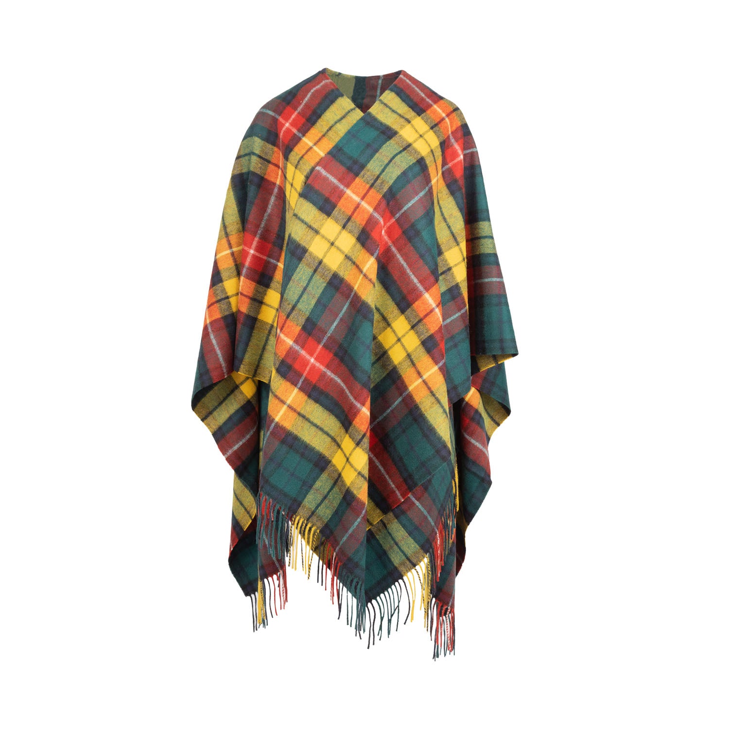 Edinburgh Lambswool Long Tartan Cape Buchanan Modern