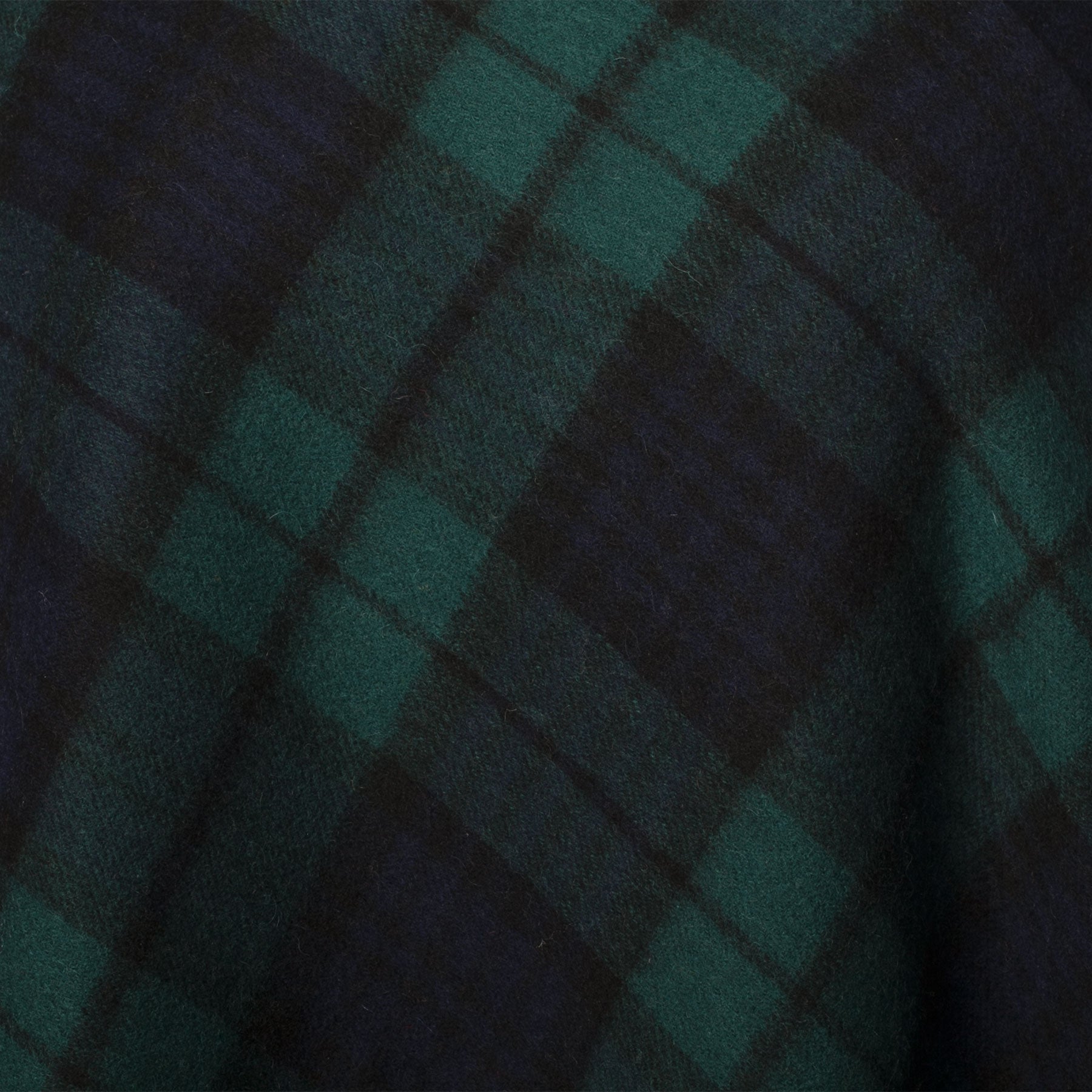 Edinburgh Lambswool Long Tartan Cape Black Watch