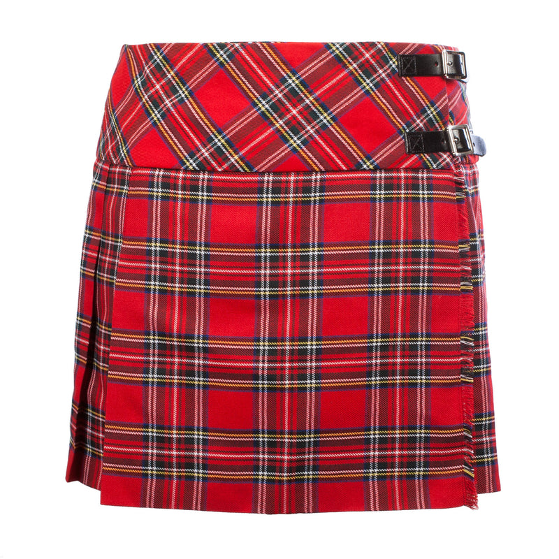 Ladies Tartan Billie Kilted Skirt Stewart Royal
