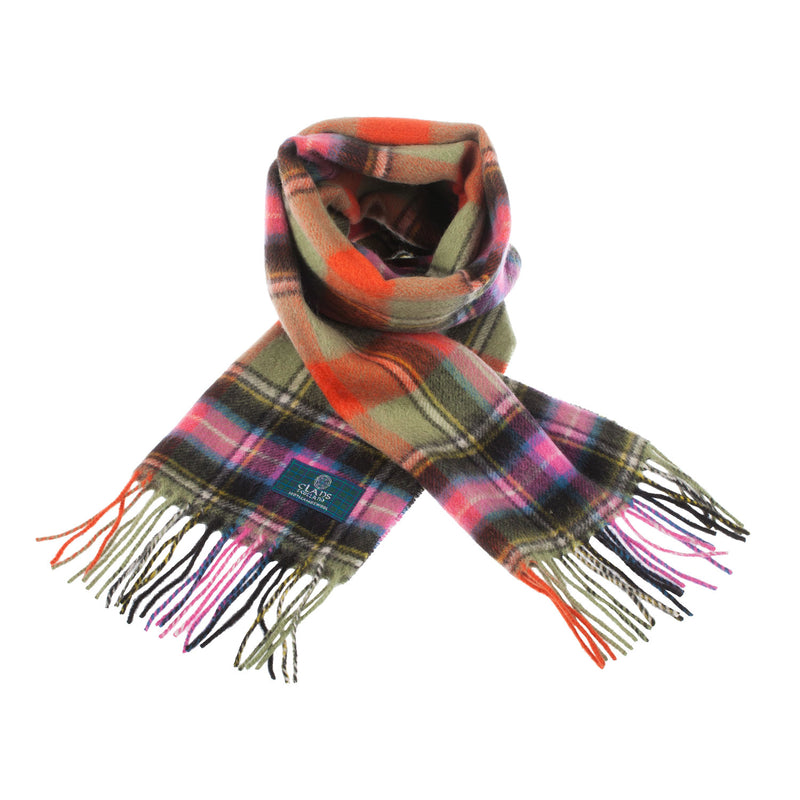 Lambswool Scottish Tartan Clan Scarf Bruce Of Kinnaird Ancient