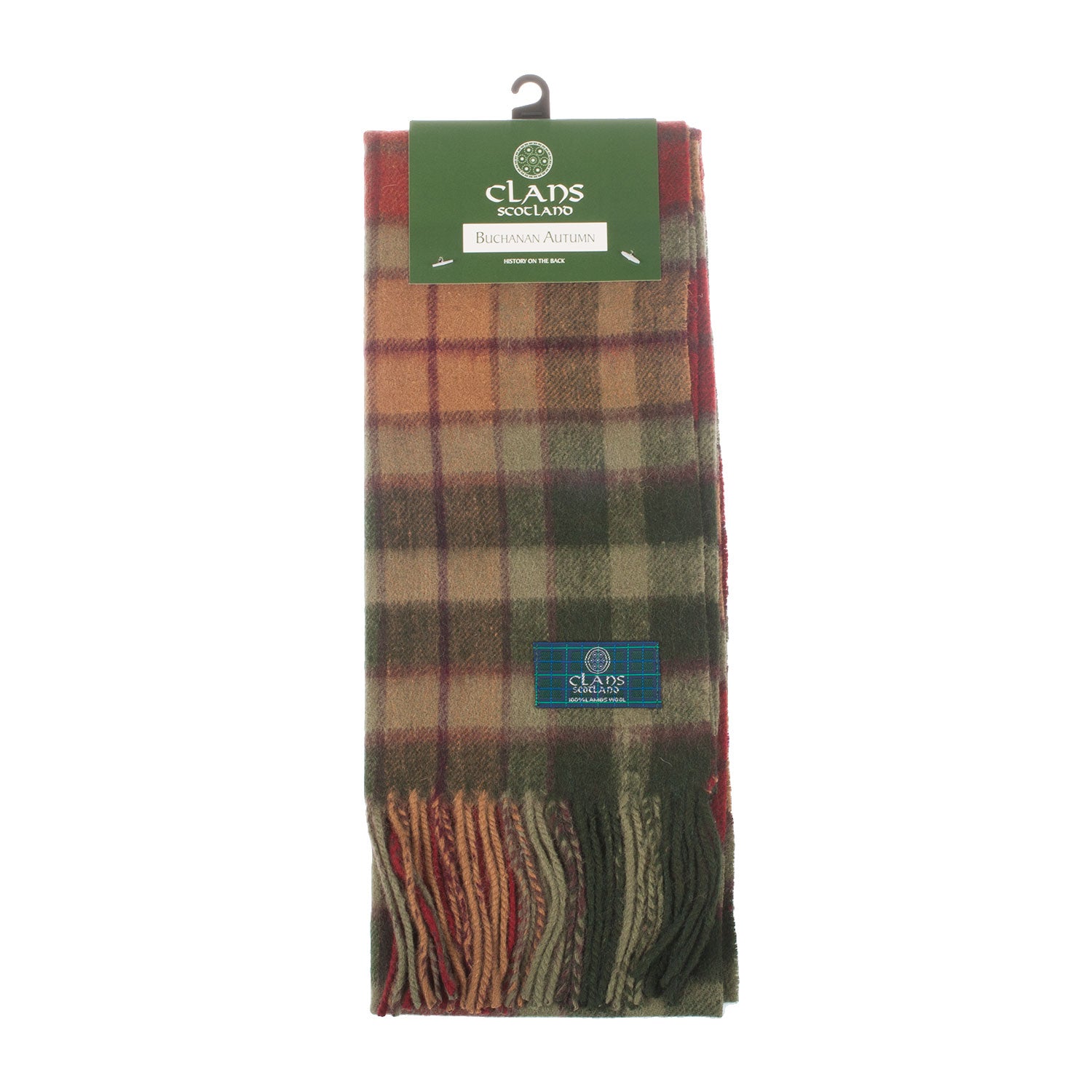 Lambswool Scottish Tartan Clan Scarf Buchanan Autumn