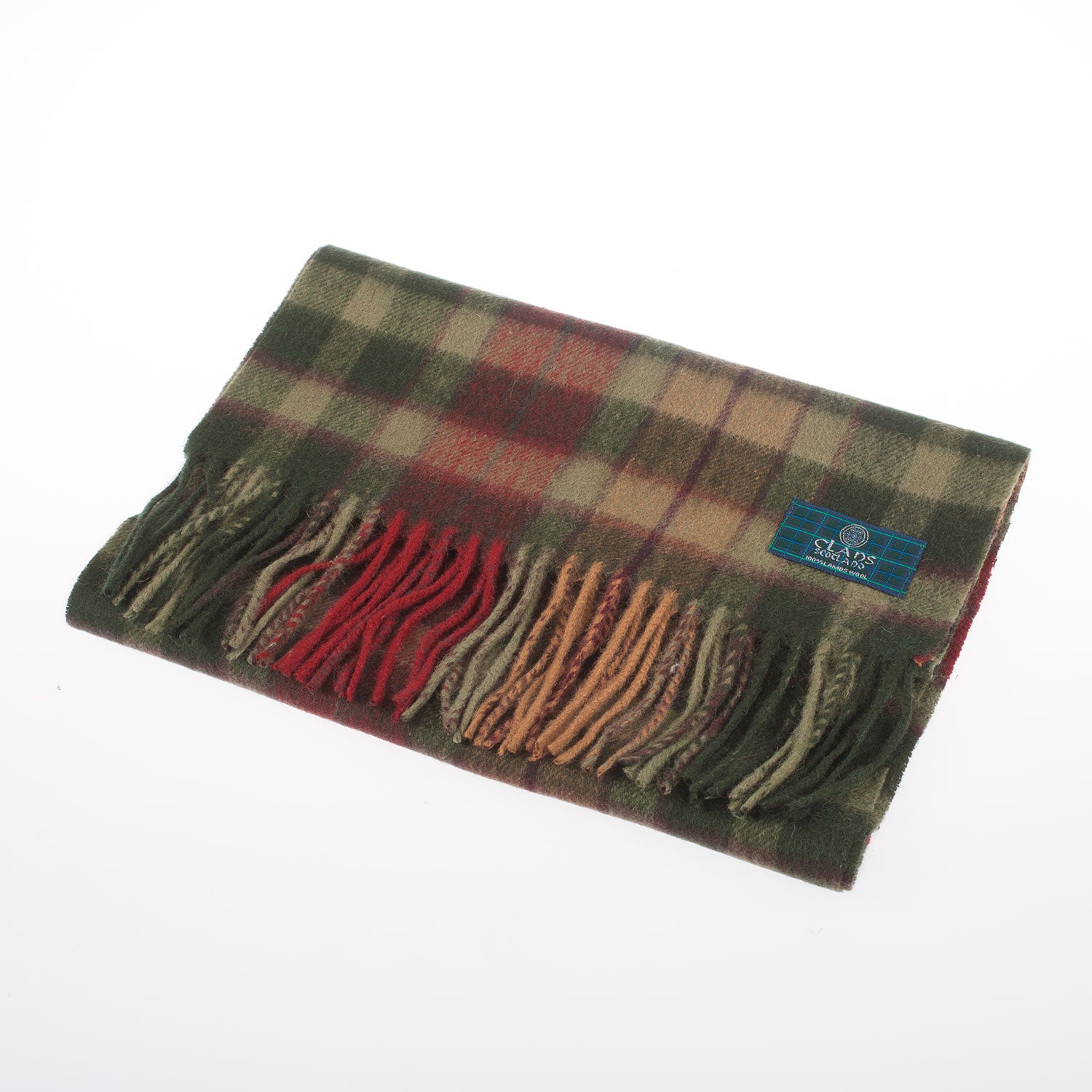 Lambswool Scottish Tartan Clan Scarf Buchanan Autumn