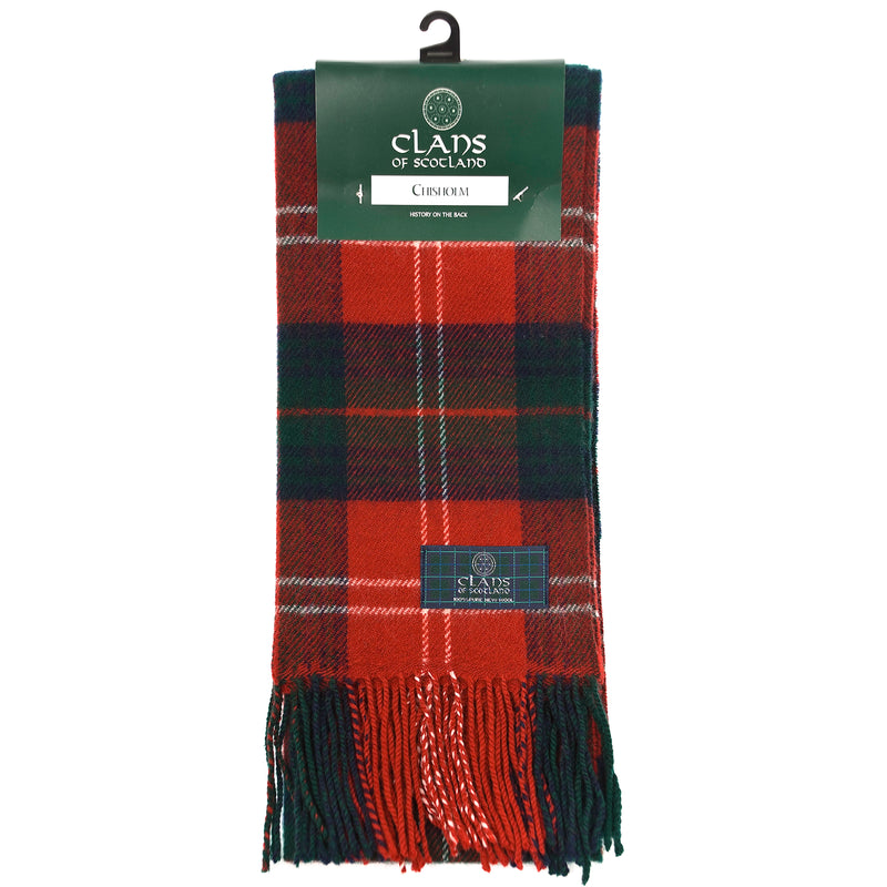 Lambswool Scottish Tartan Clan Scarf Chisholm