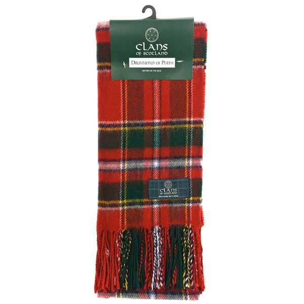 Lambswool Scottish Tartan Clan Scarf Drummond Of Perth