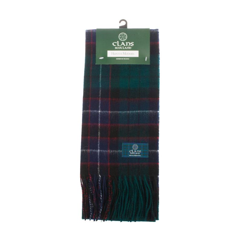 Lambswool Scottish Tartan Clan Scarf Hunter