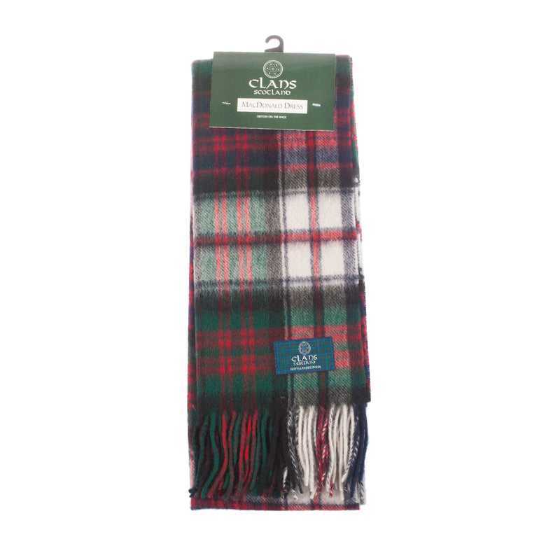 Lambswool Scottish Tartan Clan Scarf Macdonald Dress