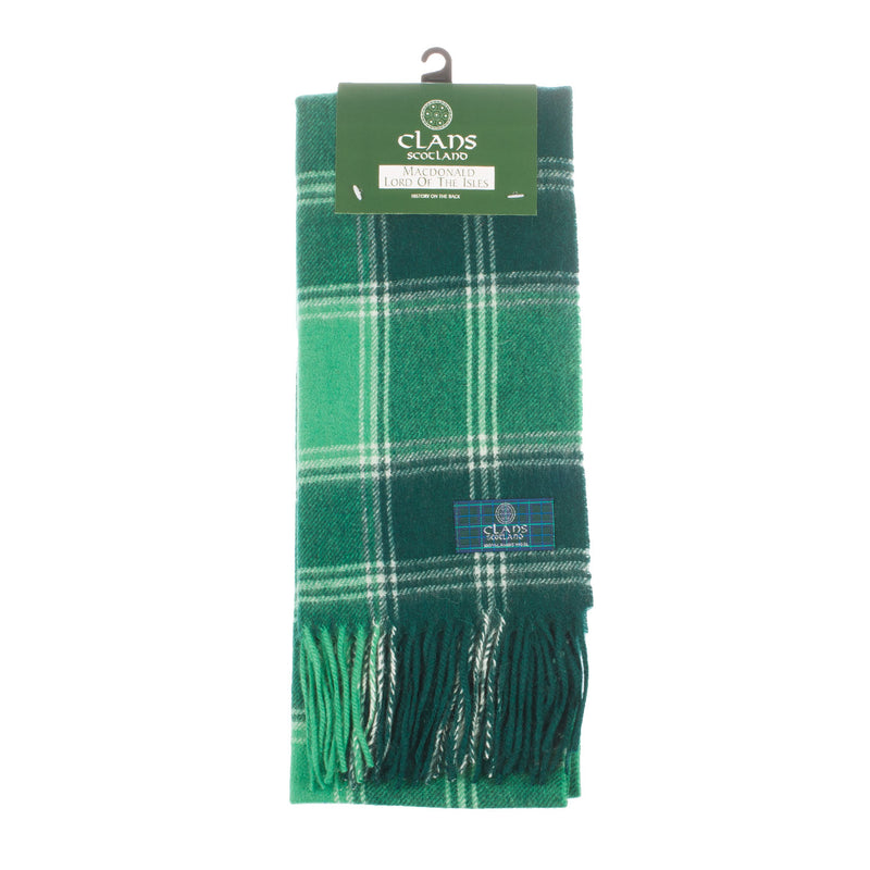 Lambswool Scottish Tartan Clan Scarf Macdonald Lord Of The Isles