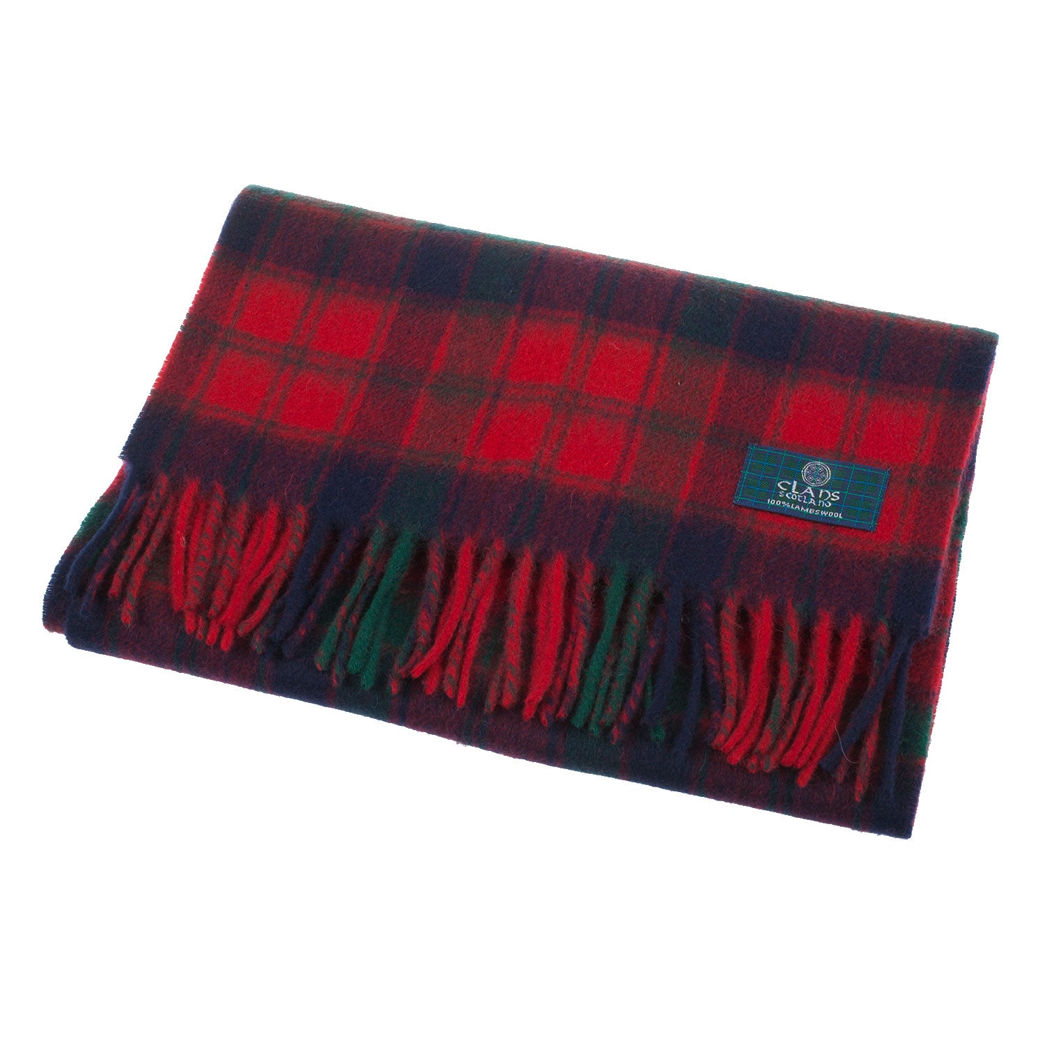 Lambswool Scottish Tartan Clan Scarf Robertson Red