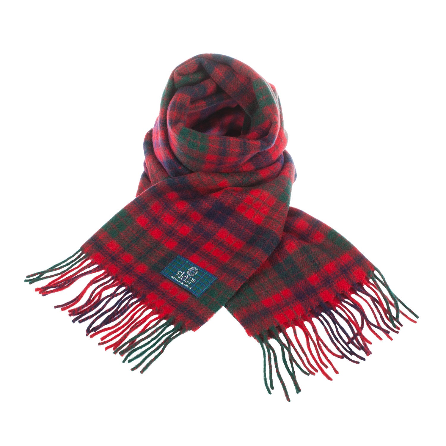 Lambswool Scottish Tartan Clan Scarf Ross Red