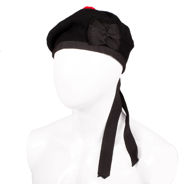 Gents Diced Balmoral Hat Plain Black